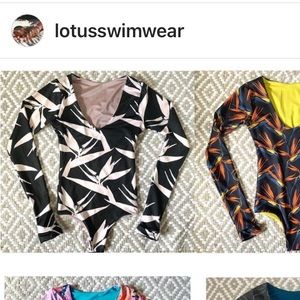 Lotus Swimwear Hawaii long sleeve one piece surf suit rashguard swimsuit